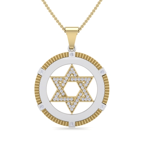 Star of David pendant studded diamonds image 1