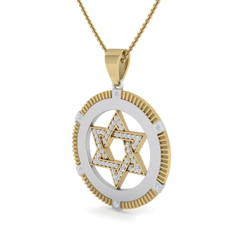 Star of David pendant studded diamonds image 3