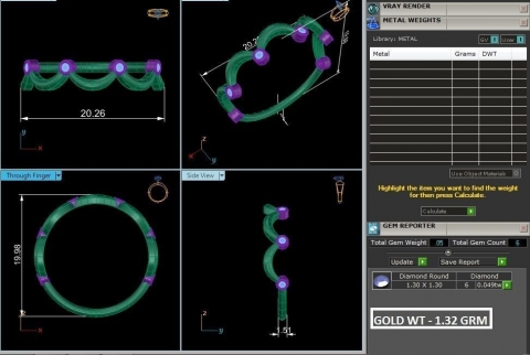 special design ring diamond stone 18k