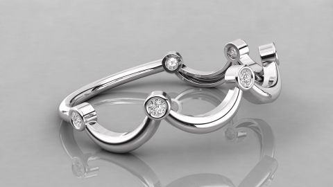 beautiful diamond ring white gold 18k