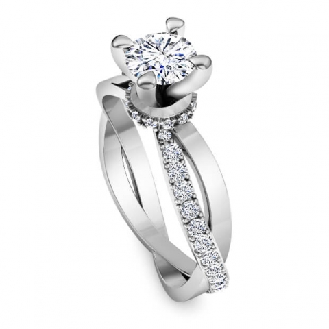netural ring diamond engagement ring