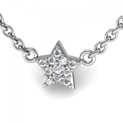 gold star necklace image 1