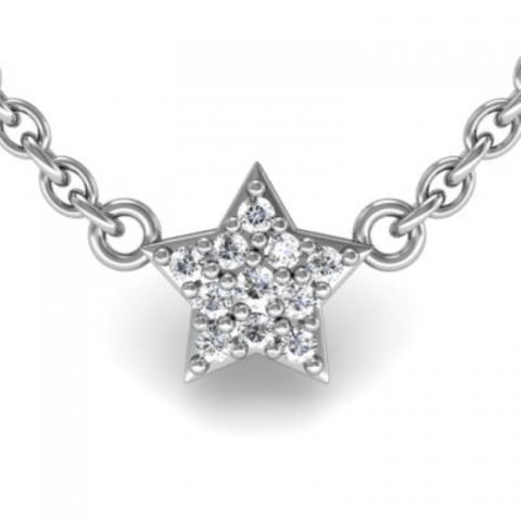 gold star necklace image 2