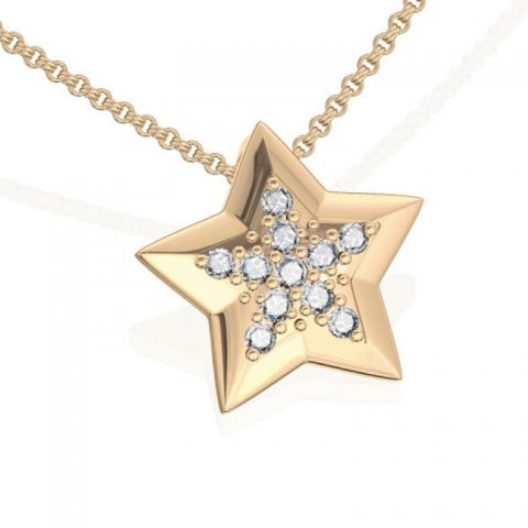 gold christmas star necklace image 1