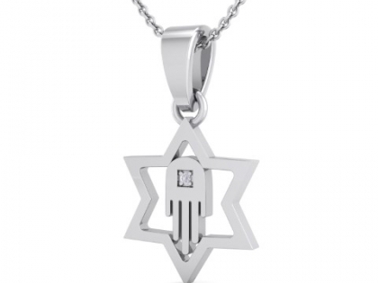Star of David and Hamsa pendant image 1
