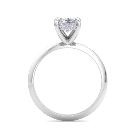 Oval diamond engagement ring - 0.30 ct image 2