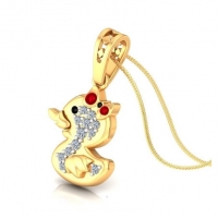 gold diamond pendant yellow gold 14k